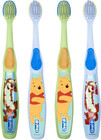 Baby Toothbrush 4pk  Pooh Characters  Extra Soft 0-3 Years