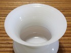 Lamp Shade Opaline Milk Glass White Ribbed Bell Spittoon Style Art Deco Vintage