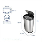 Nine Stars Automatic Kitchen Trash Can 13 2 Gallon Stainless Steel Motion Sensor