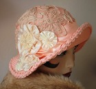 1920s Vintage Style Flapper Wide Brim Summer Hat