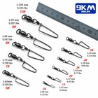 20 100pcs Black Ball Bearing Swivels With Snap Stainless Steel Fishing Swivels