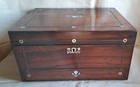 V fine Victorian  Rosewood Sewing Box drawer - Original Fittings 12 X 9 X 6 25  