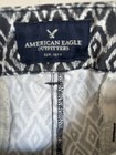 American Eagle Abstract Print Stretch Midi Shorts Size 6 Womens Cotton Blk wht