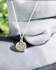 Authentic Chanel Cc Logo Round Zipper Pull Pendant Necklace Gold Plated Black   
