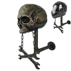 Motorcycle Motorbike Skull Helmets Holder Hanger Rack Wall Mount Jacket Hook