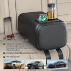 Rear Seat Armrest 2 Row Console Box With Cup Holder Universal Arm Rest Backsea