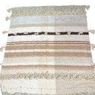Anthropologie All Roads Throw Blanket Brown Cream Tassel Discontinued