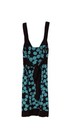 Vintage Babydoll Polkadot Mini Dress M Teal Brown Y2k 90s Milkmaid Party