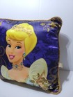 Colorful Disney Store Cinderella Pillow Gold Rope Trim Zipper Back Euc