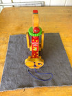 Vintage 1958 Original Fisher Price Wooden Pull Toy Squeaky The Clown  777 Works
