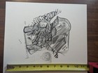 Original Art Pen Drawing Imaginary Abstract Edward 