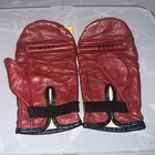 Vintage Everlast 4307 Red Leather Weighted Boxing Speed Bag Training Gloves