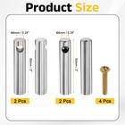 2 X 0 4  Gallery Rails Blind   Through-hole Stainless Steel Silver 4pcs