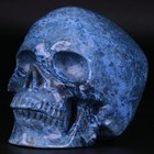 3 5  Dumortierite Carved Crystal Skull  Realistic  Crystal Healing