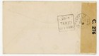 French Oceania Sc 43 strip Of 3  110-papeete Ile Tahiti-to Usa-wwii Censors-