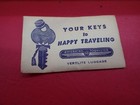 Vintage American Tourister White Train Case Luggage Tray Keys Mirror Complete