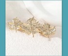 Maple Leaf Barrette Hair French Metal  Gold Tone Women Sweet Hair Clip Accessory