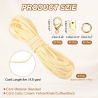 4pcs  Suede Cord For Jewelry Making Cream Yellow khaki coffee black