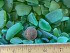 Famous El  Morro Beach Chrystal Cove Ca Surf- Tumbled  Green Sea Glass   2 Lbs