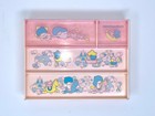 Rare Vintage Sanrio Little Twin Stars Desk Organizer Kiki Lala Drawer 1976 Nice 