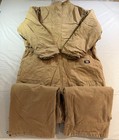 Dickies Insulated Full Zip Tan Cotton Canvas Work Coveralls Loose Fit Xl        