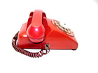 Vintage Bell System Western Electric Rotary Dial Desk Phone Red