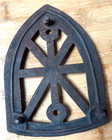 Vintage Primitive 6  X 4 1 4    Cast Iron Trivet Sad Iron Stand