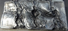 Vintage Lead Mold Of 3 Vintage Soldiers Toy Used Condition Free Shipping 