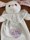 Dakin Baby Lovey Pink White My Night Night Bunny Satin Trim Security Blanket 27 