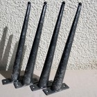 Set Of 4 Tapered Metal Zinc Plated  Modern Style Furniture Legs 17 