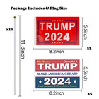 10x Trump 2024 Re-elect Make America Great Flags Mini Stick Flags Banner Decor
