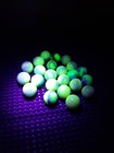 Lot Of  23  Uv Jabo  Uranium Vaseline Fluorescent Used Vintage Glass Marbles 