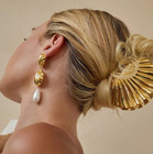 Alloy Hair Accessories Hair Clip Gold Silver Color Chunky Seashell Hair Claw
