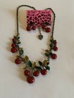 Betsey Johnson Cherry Necklace Set New  No Tags