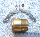 Baldwin High Security Dimple  Mortise Cylinder Lock With 2 Keys Nos  Rare  