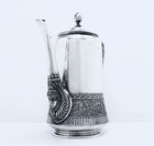 1867 Meriden B Company Quadruple Aesthetic Revival Assyrian Head Coffee Pot