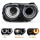 Pair Led Headlights Halogen Head Lamps Projector For 2015-2023 Dodge Challenger