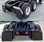 Semi Truck 1-1 8  Angled Spring Loaded Mud Flap Hanger With 24 x24  Mud Flaps