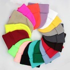 Beanie Hat Cap Plain Knit Ski Skully Cuff Winter Warm Slouchy Men Women Solid Cf