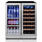 Ca lefort 30 Inch Dual Zone Wine Cooler beverage Fridge With Racks doors Home