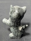 Goebel W  Germany Gray Cat Porcelain Figurine Holding Red Ladybug