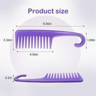 Wapodeai Wide Tooth Comb Detangling Hair Brush  Premium Care Handgrip   Purple
