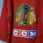 Vintage 90s Ccm Nhl Chicago Blackhawks Red Hockey Jersey Mens L Sewn