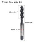 M6 X 1 0 Spiral Flute Tap Hss Nitriding Coated Machine Thread Tap 2pcs