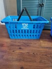 4 Vtg Store Plastic Shopping Hand Basket Wire plastic Handles Tops Wegmans Walma