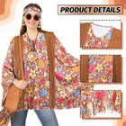 Movinpe 70s Hippie Costume For Women Accessories Set  One Size  Multicolor