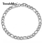 5mm 9  Silver Stainless Steel Figaro Link Chain Anklet Bracelet For Ankle Foot