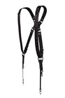 Leather Harness Two Camera Dslr slr Strap Adjustable Size Black Dual Shoulder508