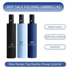 Automatic Umbrella Anti-uv Sun rain Windproof 3 Folding Compact Umbrella