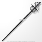 43  Black Stainless Steel Swept Hilt Guard Rapier Medieval Renaissance Sword